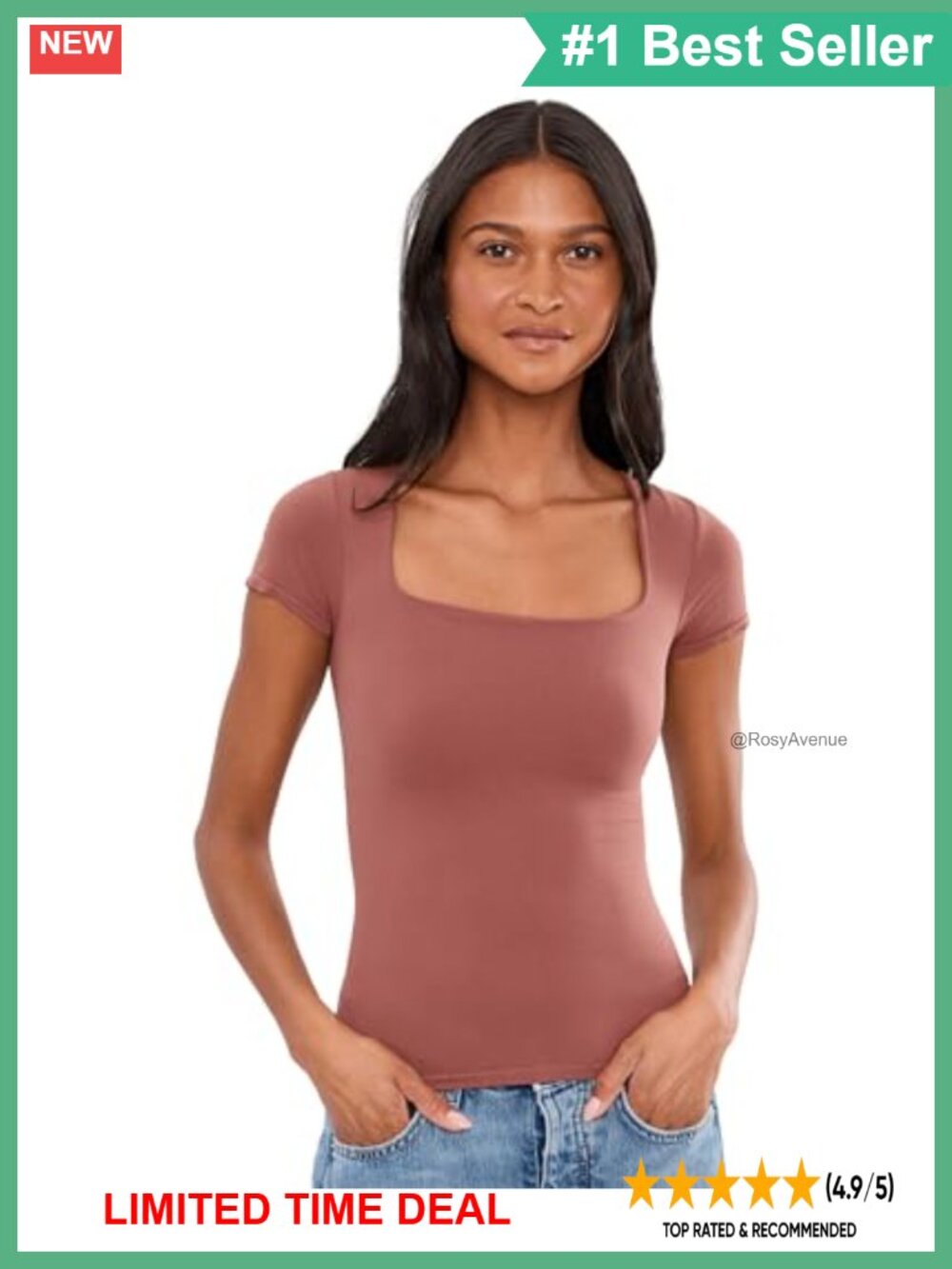 Seamless Slim Fit Crew Neck Pull On Tee